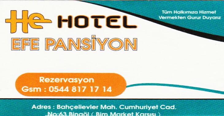 BİNGÖL EFE HOTEL PANSİYON
